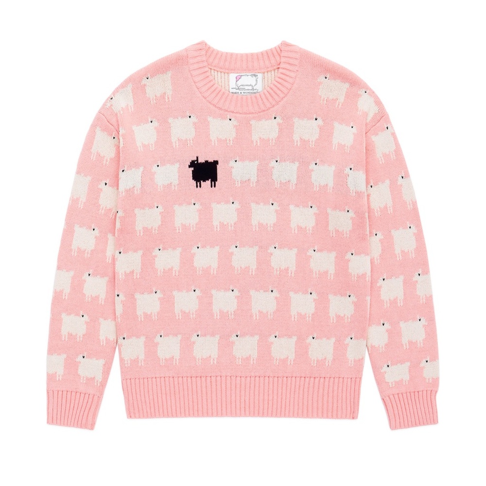 Rowing Blazers Pink Sheep Pattern Sweater